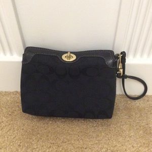 Coach black wristlet